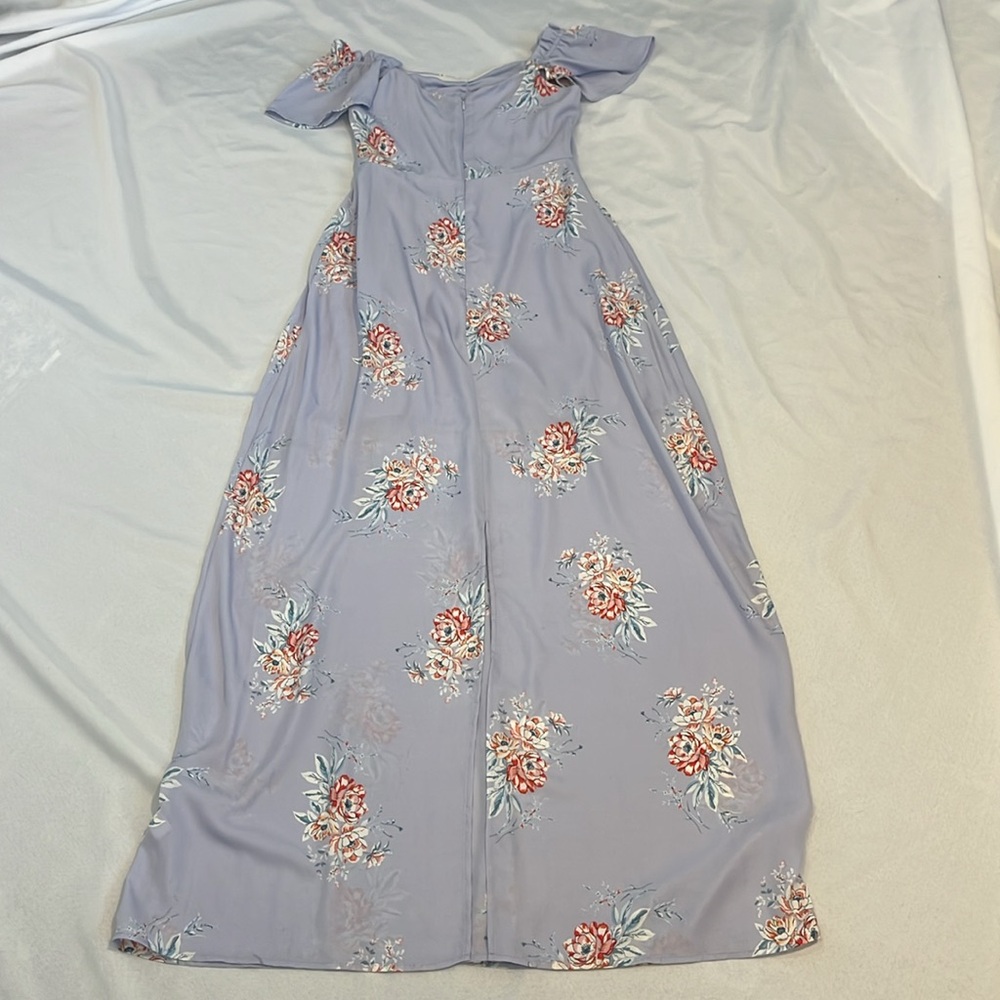 Socialite Floral Lilac Off the Shoulder Maxi Dress - Picture 6 of 7